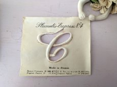 画像3: フランスアンティーク　Plumetis-Express 刺繍イニシャルシート "C" No.4 (3)