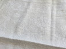 画像6: フランスアンティーク イニシャル手刺繍SD ダマスク織クロス 58×77cm (6)