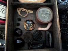 画像6: フランス1900年前後　エマイユボタン ノアールローズ 27mm (6)