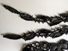 画像7: フランス 1900年前後 ビーズ刺繍装飾パーツセット (7)