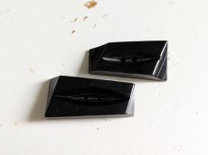 画像5: フランス1910-30年 幾何学ガラリットボタン 2個セット 35mm (5)