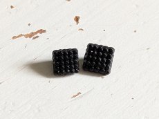 画像4: フランス1900年前後 極小フレンチジェットボタン 2個セット 6.5-7mm (4)