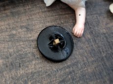画像3: フランス1900年前後 フレンチジェットボタン ロゼット模様 22mm (3)