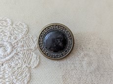 画像1: フランス 1900年前後 メタルボタン ノアール 30mm (1)