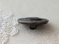 画像3: フランス 1900年前後 メタルボタン ノアール 30mm (3)