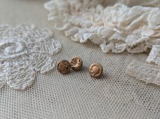 画像3: フランス 1900年前後 ゴールドメタル極小ボタン 7mm 3個セット (3)