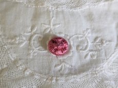 画像3: フランスアンティーク シルクくるみボタン ピンク13mm (3)