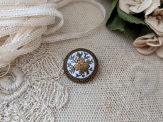 画像1: フランス 1900年前後 エマイユボタン 18mm (1)