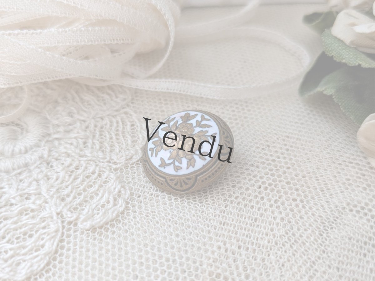 画像2: フランス 1900年前後 エマイユボタン 18mm (2)