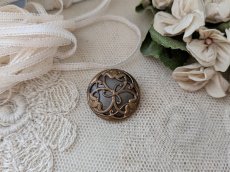 画像1: フランス 1900年前後 アールヌーヴォーメタルボタン 21mm (1)