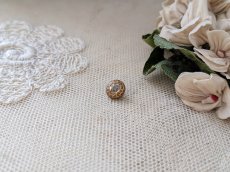 画像2: フランス 1900年前後 極小ボタン メタル×ストラス 7mm (2)
