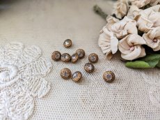 画像4: フランス 1900年前後 極小ボタン メタル×ストラス 7mm (4)