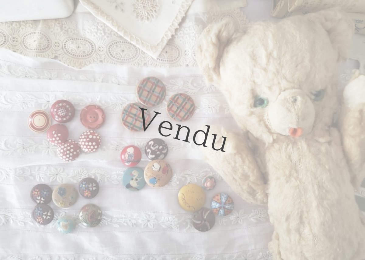 画像5: フランス 1930-50年 木製ボタン 4個セット 9-27mm (5)