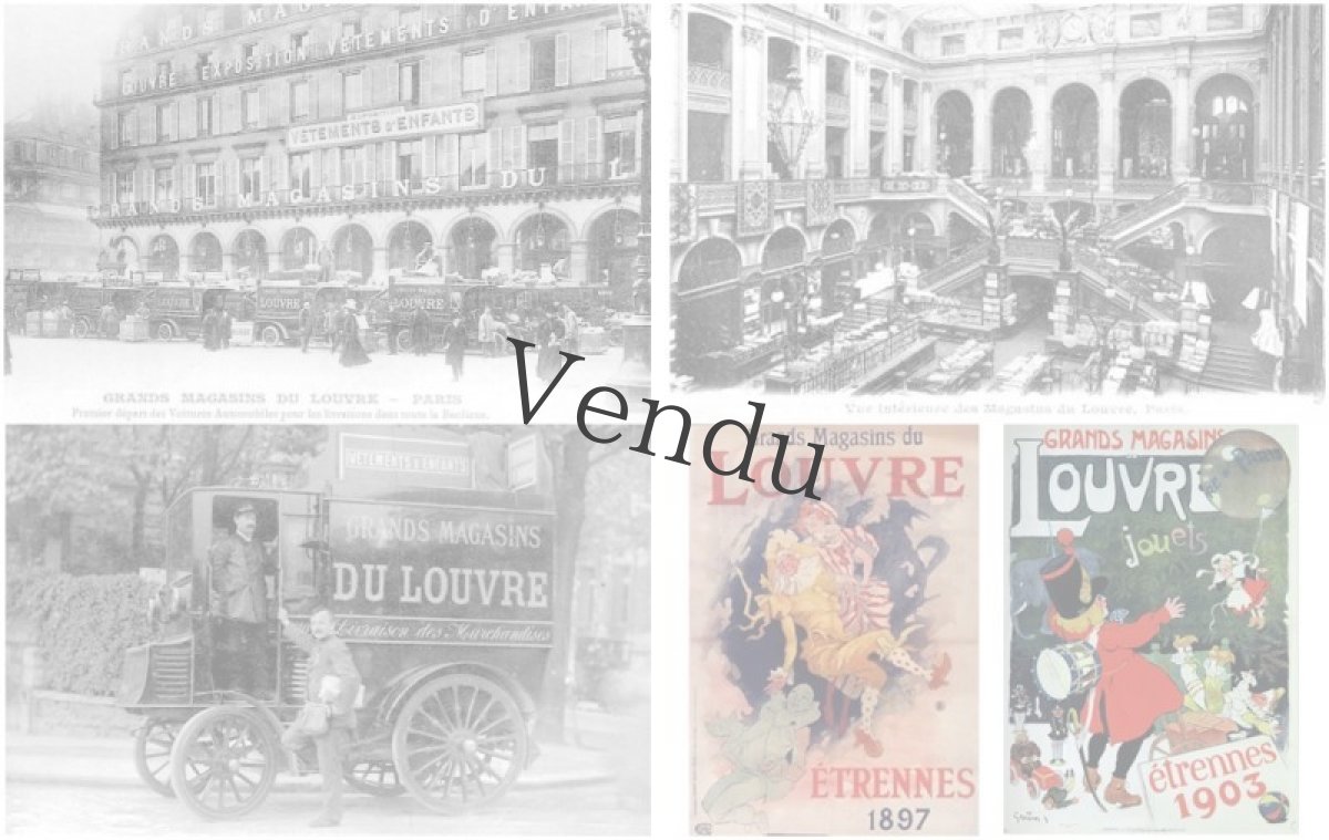 画像12: フランスアンティーク　Les Grands Magasins du Louvreのボタンシート 12mm (12)