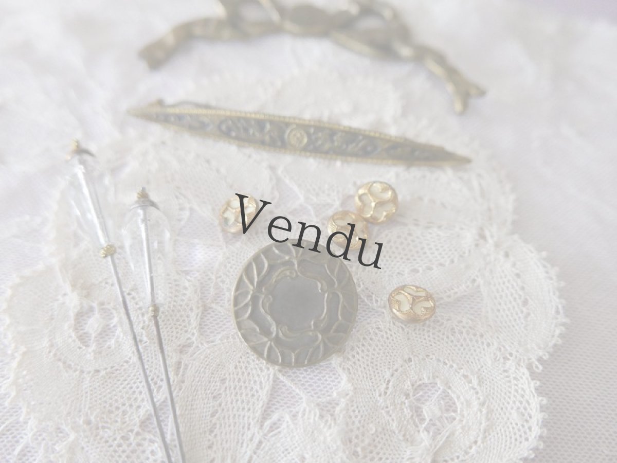 画像5: フランスアンティーク　ベルエポック メタルボタン 23mm (5)