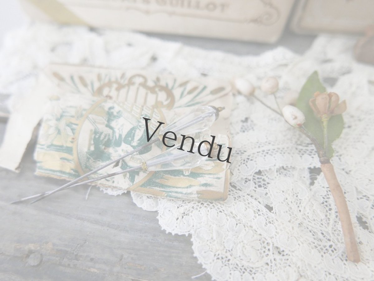 画像2: フランスアンティーク　ガラスのハットピン7.5cm (2)