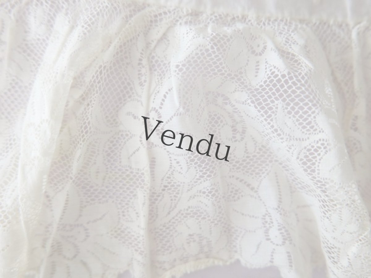 画像5: フランスアンティーク　ペチコートの裾　刺繍とヴァレンシエンヌ幅広レース 112cm (5)