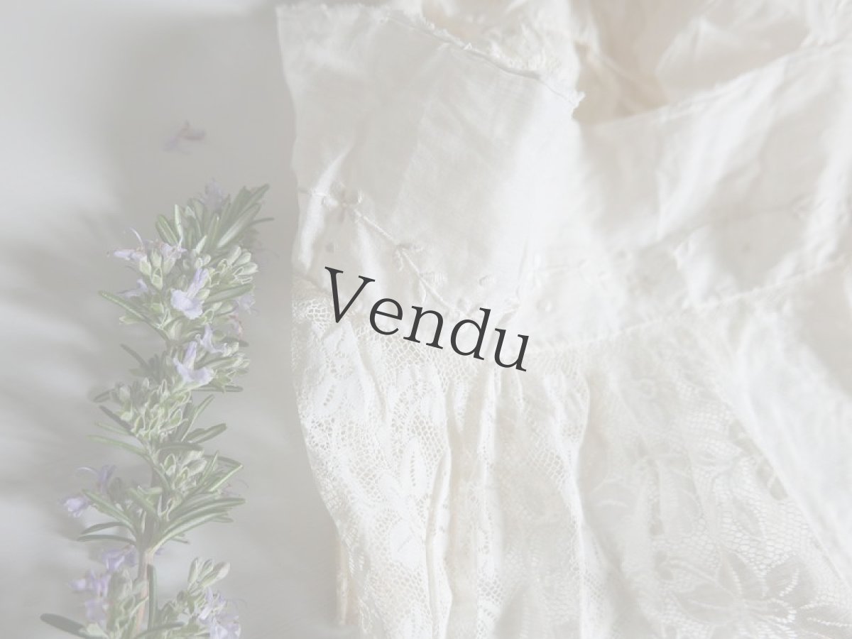 画像9: フランスアンティーク　ペチコートの裾　刺繍とヴァレンシエンヌ幅広レース 112cm (9)