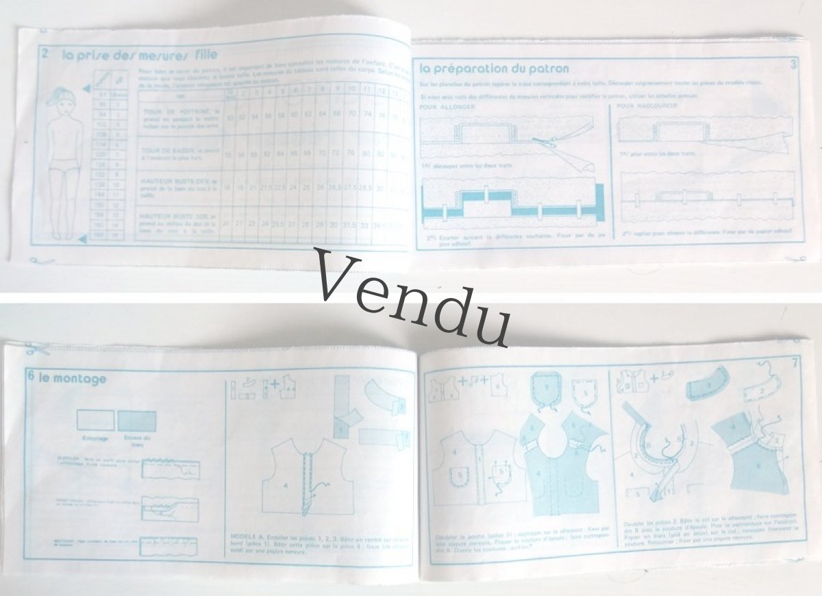 画像5: フランスヴィンテージ　1960s 型紙　marie claire (5)