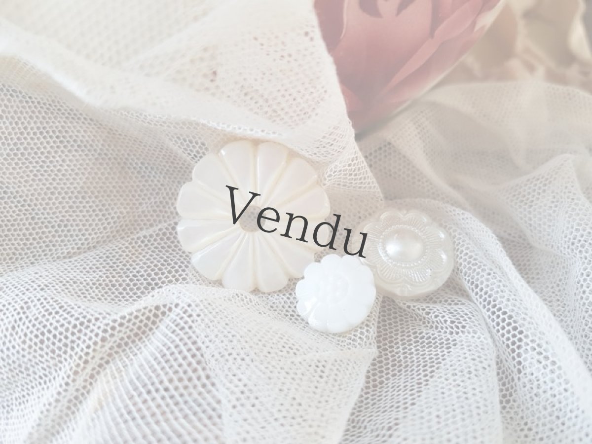 画像2: 【T様ご予約品】フランスヴィンテージ　お花型ボタンセット (2)