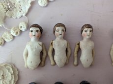 画像2: フランス 1910年前後  ビスクドール ミニョネット 3体セット (2)