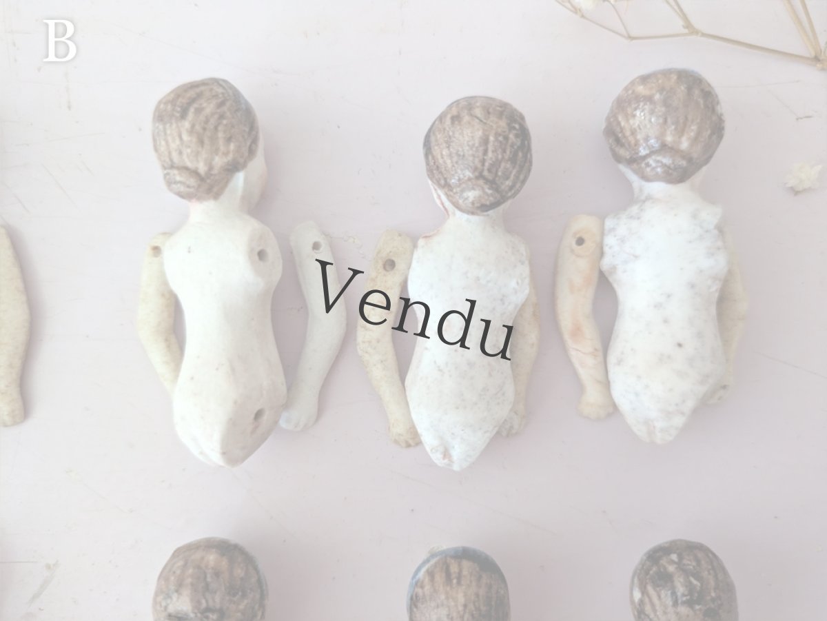 画像7: フランス 1910年前後  ビスクドール ミニョネット 3体セット (7)