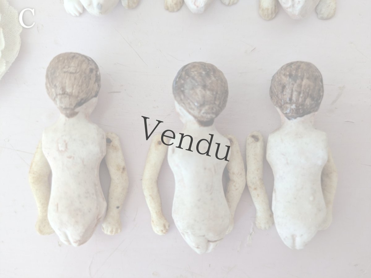 画像11: フランス 1910年前後  ビスクドール ミニョネット 3体セット (11)