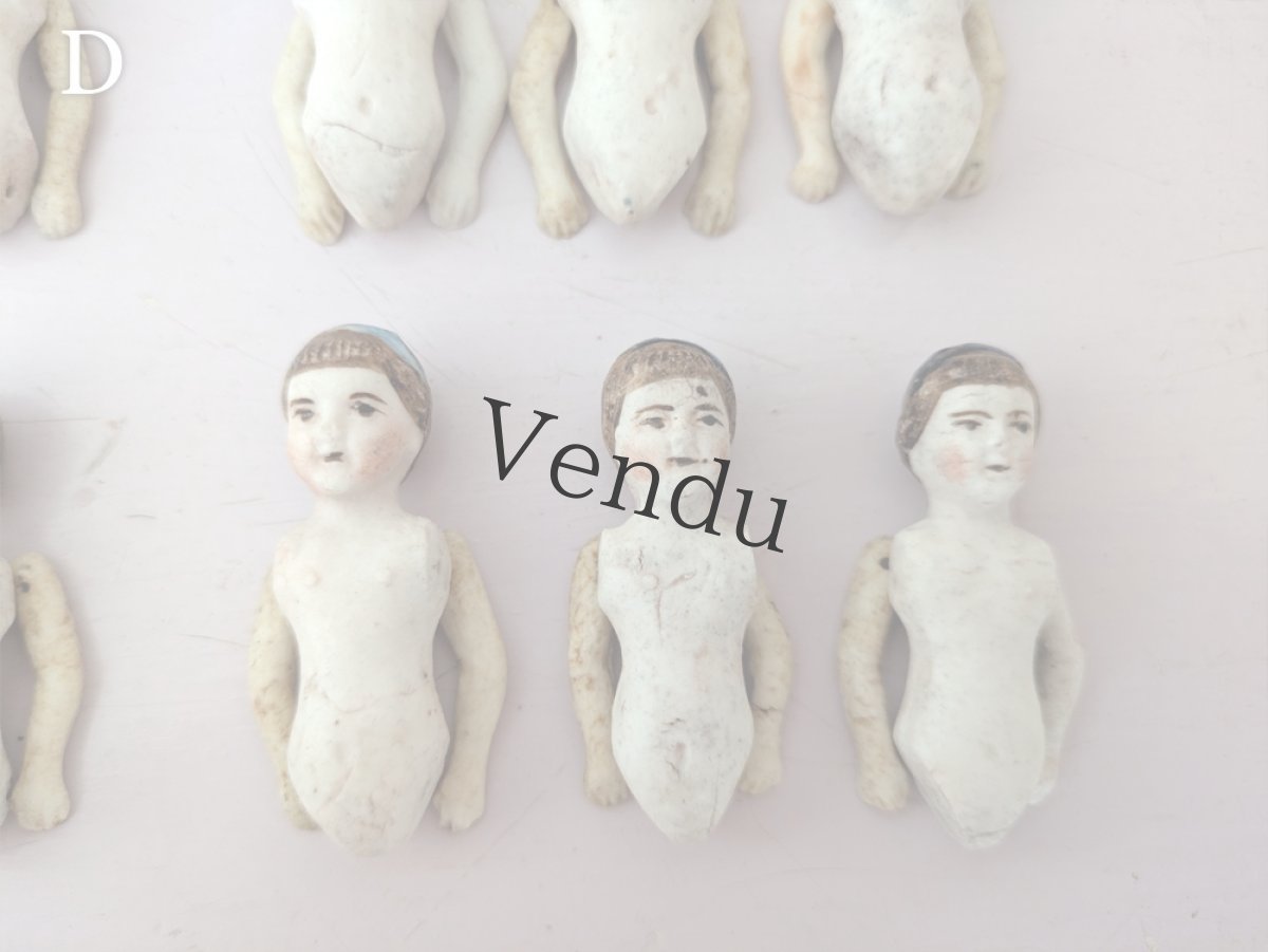 画像13: フランス 1910年前後  ビスクドール ミニョネット 3体セット (13)