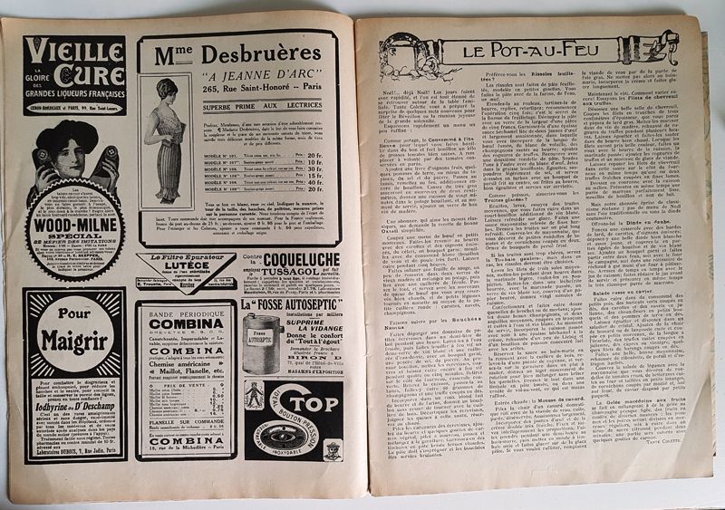フランス 1913 Décembre 型紙付録つき女性誌 La Femme Chez Elle