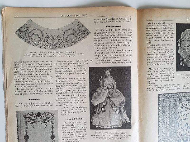 フランス 1913 Décembre 型紙付録つき女性誌 La Femme Chez Elle