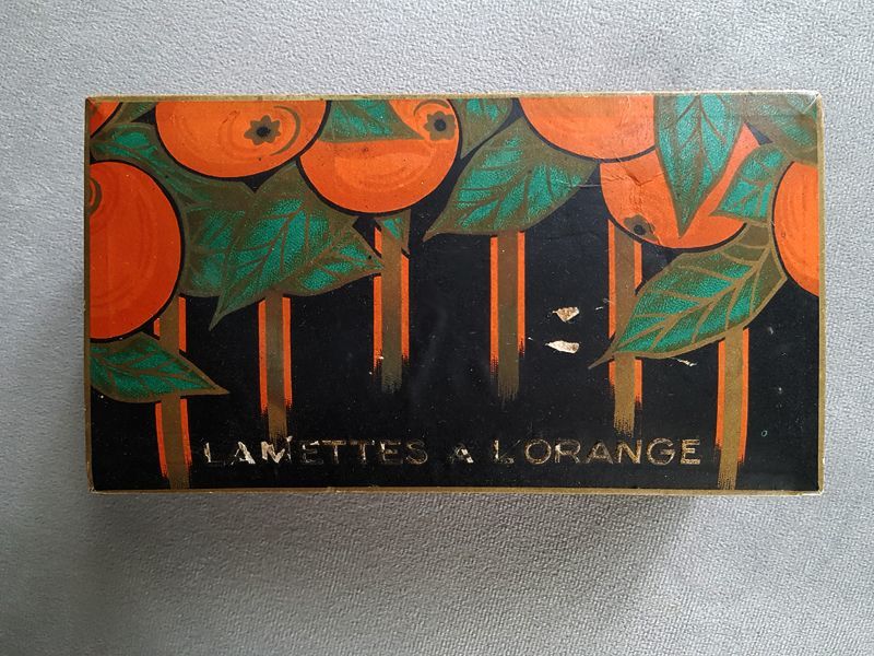 画像1: フランスアンティーク　ショコラティエのお菓子箱 J.Lafey (1)